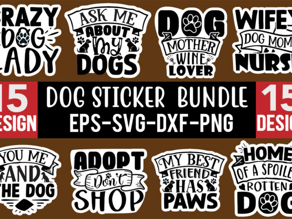 Dog sticker design bundle