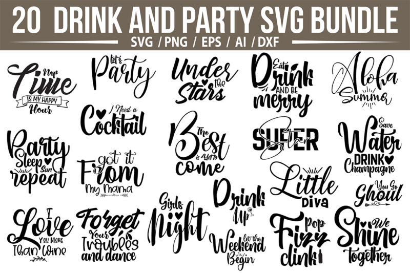 Drinking SVG Bundle File