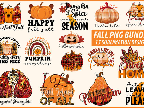 Fall png bundle t shirt graphic design