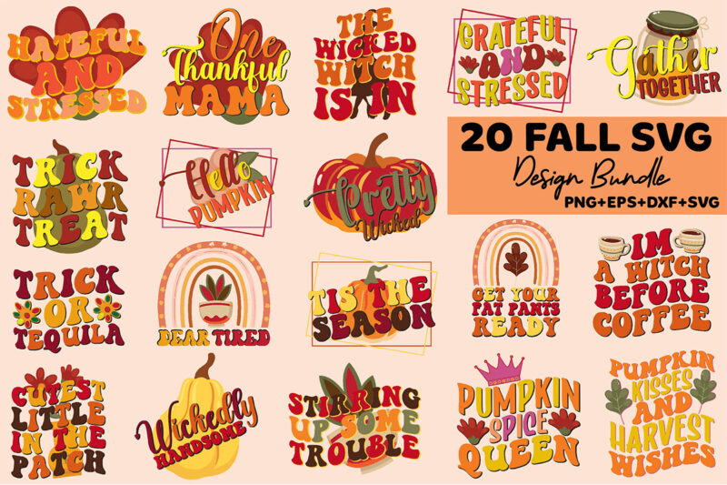 Fall Svg Design Bundle SVG Cricut Files