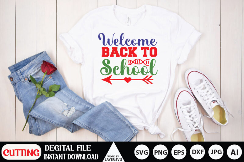 Back To School SVG Bundle, 20 SVG T-Shirt design,Teacher Svg, 100th days of school, Graduation Cap, Book, Kids Silhouette Png Eps Dxf Vinyl Decal Digital Cut File,Back To School SVG