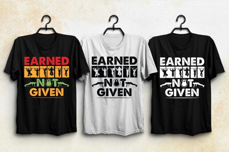 GYM Fitness T-Shirt Design Bundle