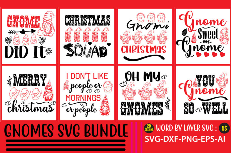 Christmas Gnome Mega Bundle , 160 t-shirt design mega bundle, christmas