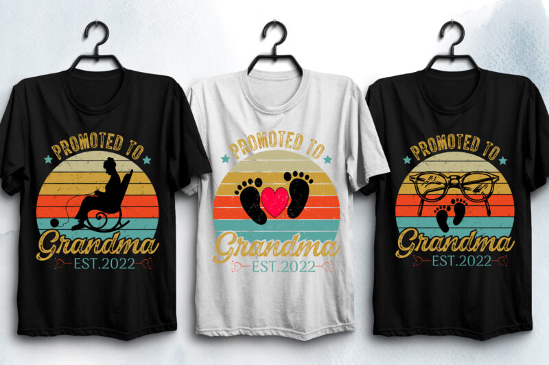 Retro Sunset T-Shirt Design Bundle