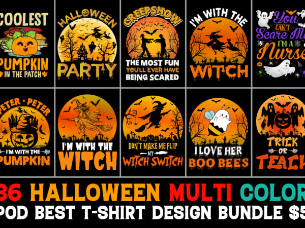 Halloween t-shirt design bundle