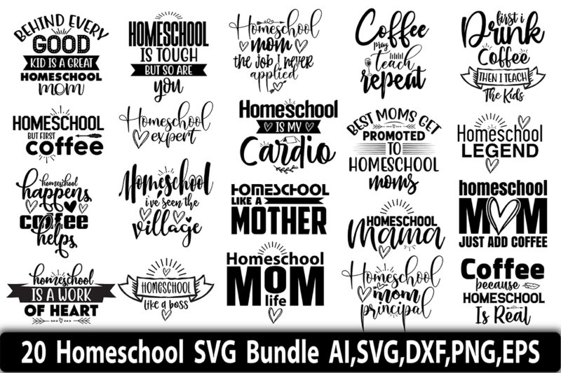 Homeschool Mom SVG Bundle File