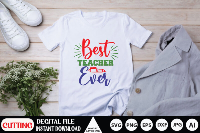 Back To School SVG Bundle, 20 SVG T-Shirt design,Teacher Svg, 100th days of school, Graduation Cap, Book, Kids Silhouette Png Eps Dxf Vinyl Decal Digital Cut File,Back To School SVG