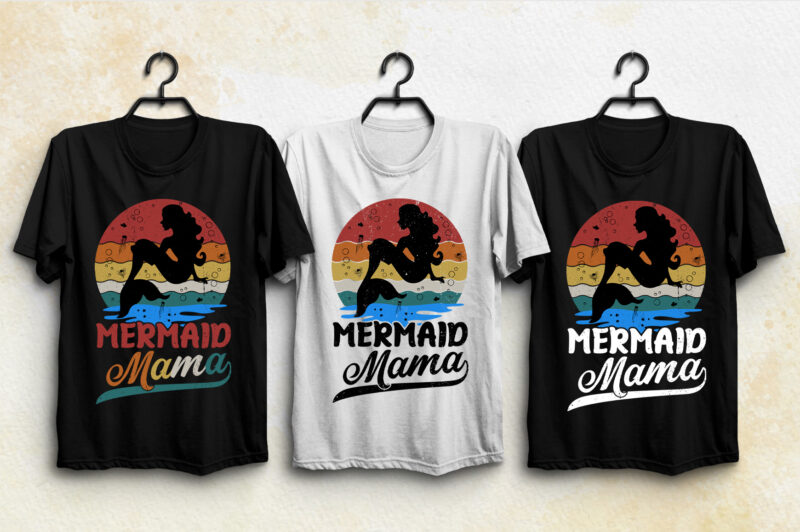 Retro Sunset T-Shirt Design Bundle