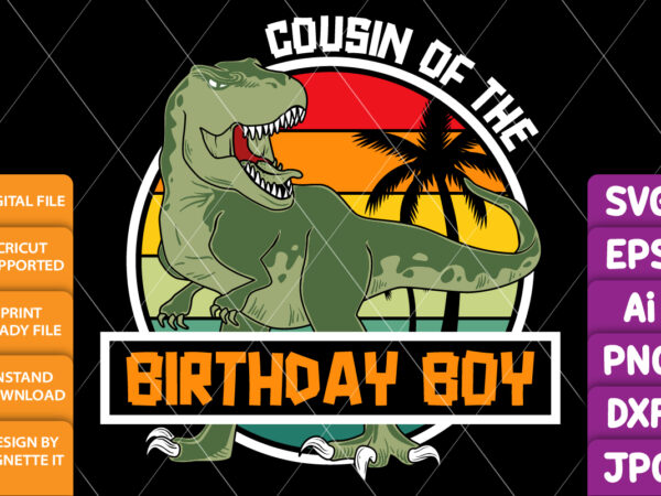 Daddy of the Birthday Boy T-Rex RAWR Dinosaur Birthday boy Kids T-Shirt