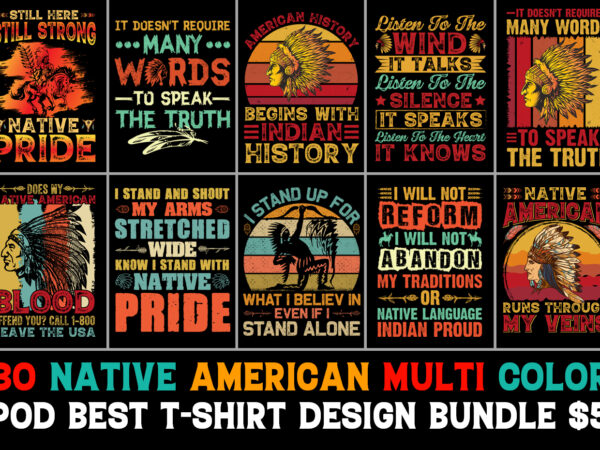 Native american t-shirt design bundle