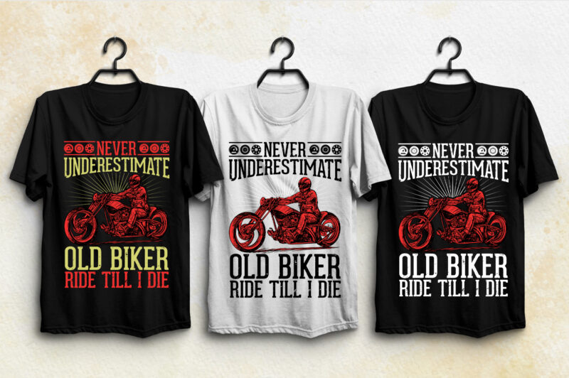 Bicycle Biker T-Shirt Design Bundle