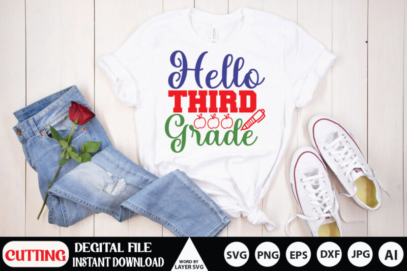 Back To School SVG Bundle, 20 SVG T-Shirt design,Teacher Svg, 100th days of school, Graduation Cap, Book, Kids Silhouette Png Eps Dxf Vinyl Decal Digital Cut File,Back To School SVG