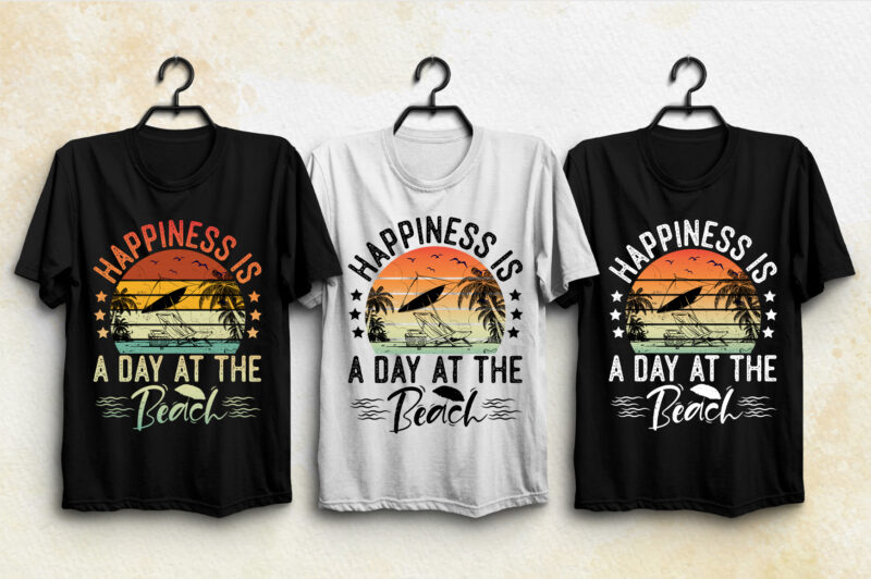 Retro Sunset T-Shirt Design Bundle