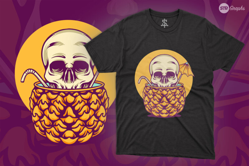 Skull Pineapple Juice – Illustration