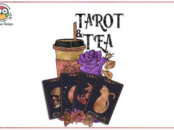 Tarot & tea sublimation design