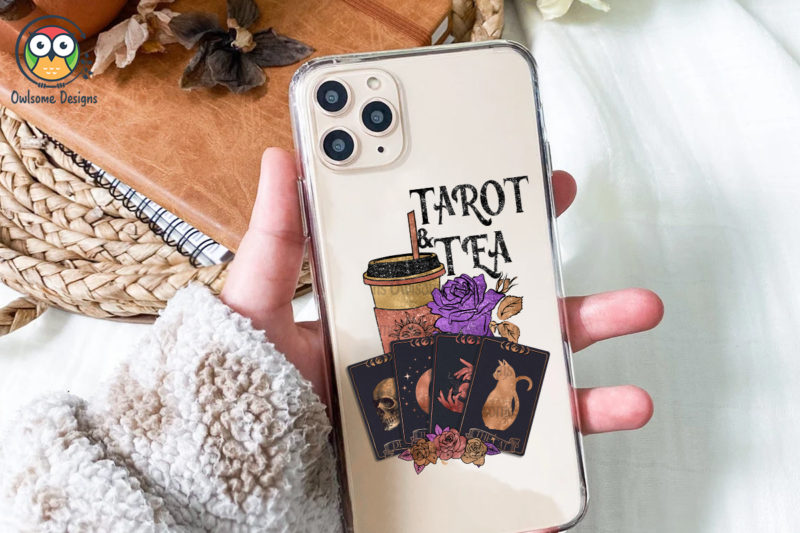 Tarot & Tea Sublimation Design