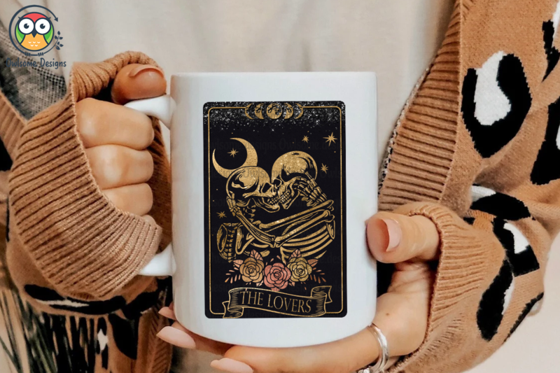 The Lovers tarot Sublimation Design