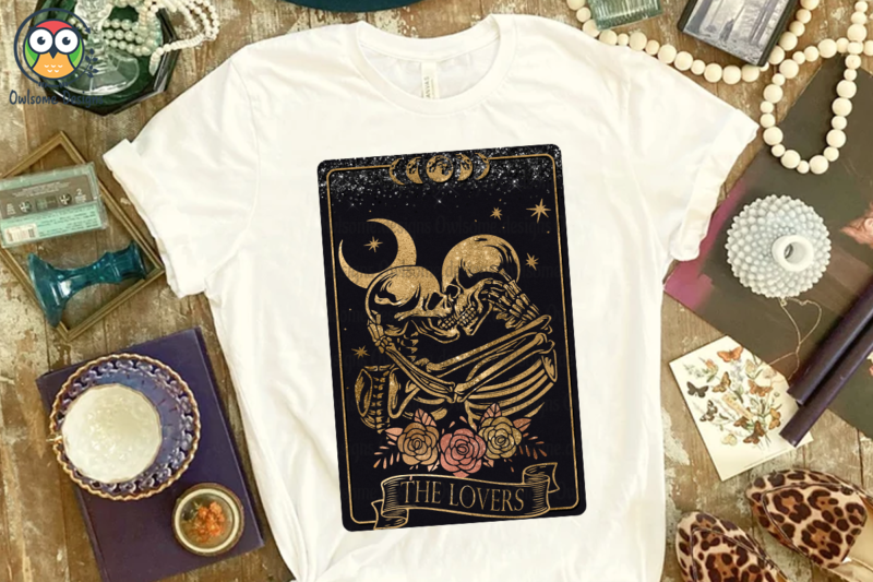 The Lovers tarot Sublimation Design