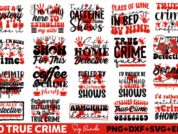 True crime svg design bundle