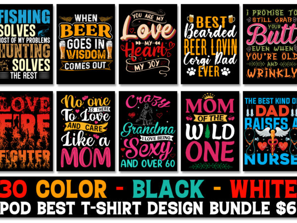 Typography t-shirt design bundle