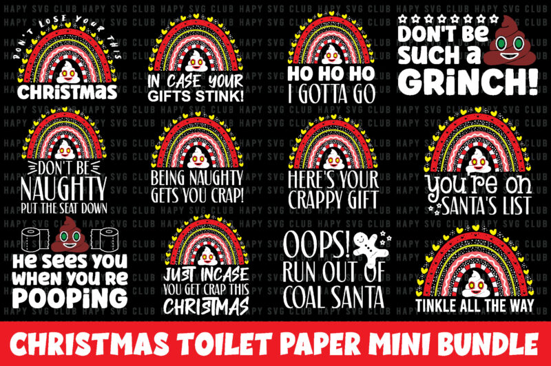 Christmas Toilet Paper Mini Bundle , t shirt vector graphic,Christmas Toilet Paper t shirt vector graphic,Christmas Toilet Paper t shirt design template,Christmas Toilet Paper t shirt vector graphic,Christmas Toilet Paper