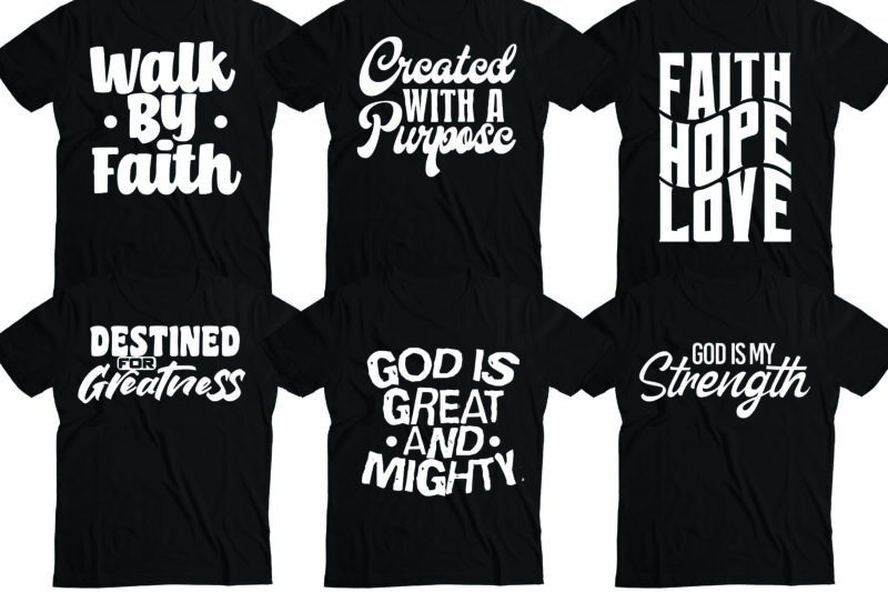 Christian bundle t-shirt design | pray more worry less | pray hard |god is great and almighty | saved by grace