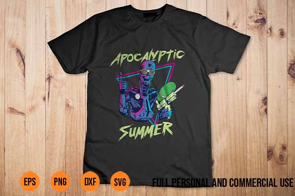 Pop Art Photoshop Apocalyptic Summer T-Shirt Design svg png Best New 2022