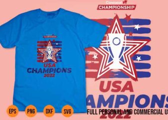 Concacaf W Championship – USA Champions 2022 T-Shirt Design