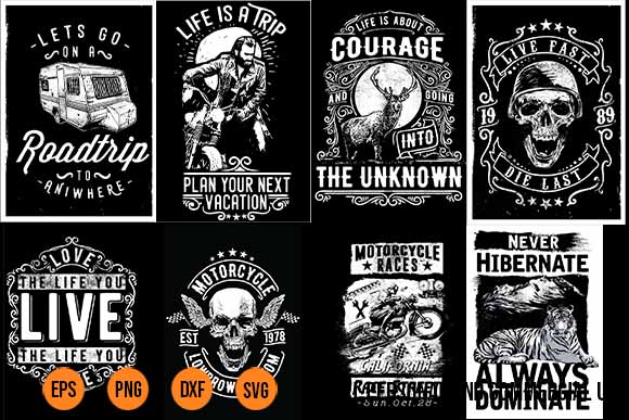 46 Tshirt Designs Bundle Vector Art