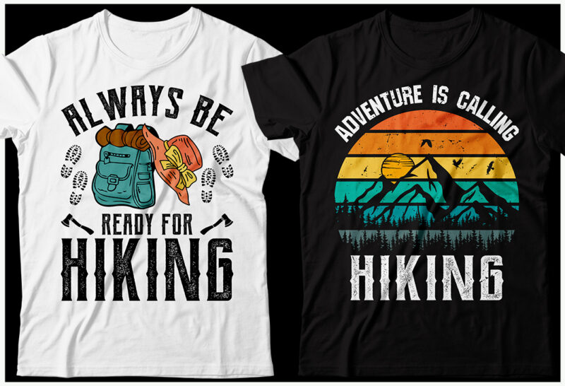 Hiking T-shirt Design Bundle, Hiking tshirt Bundle, Hiking tshirt, Hiking design SVG, Hike tshirt Bundle, Mountain Climb, Hiking Sublumation, Traveling Tshirt, Hiking T Shirts Funny