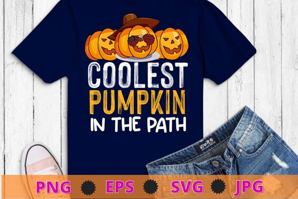 Kids Coolest Pumpkin In The Patch Toddler Boys Halloween Kids T-Shirt design svg, Coolest Pumpkin In The Patch png, Halloween cool pumpkin,