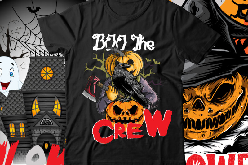 BOO The Crew T-Shirt Design, BOO The Crew SVG Cut File , Halloween T-Shirt Design , Halloween t-shirt design bundle,halloween t-shirt design bundle, halloween t-shirt bundle, halloween bundle, halloween couple