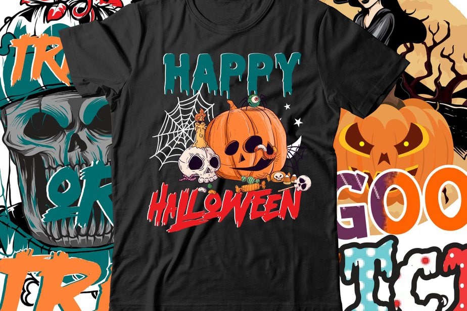 Happy Halloween T-Shirt Design Vector - Buy t-shirt designs