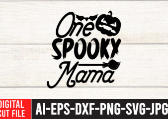 One Spooky Mama T-shirt Design,Halloween Svg, Dinosaur Skeleton Svg, Spooky Saurus Rex Svg, Kids Cut Files, Funny T-Rex with Pumpkin Svg, Dxf, Eps, Png, Silhouette, Cricut,HALLOWEEN SVG Bundle, HALLOWEEN Clipart,