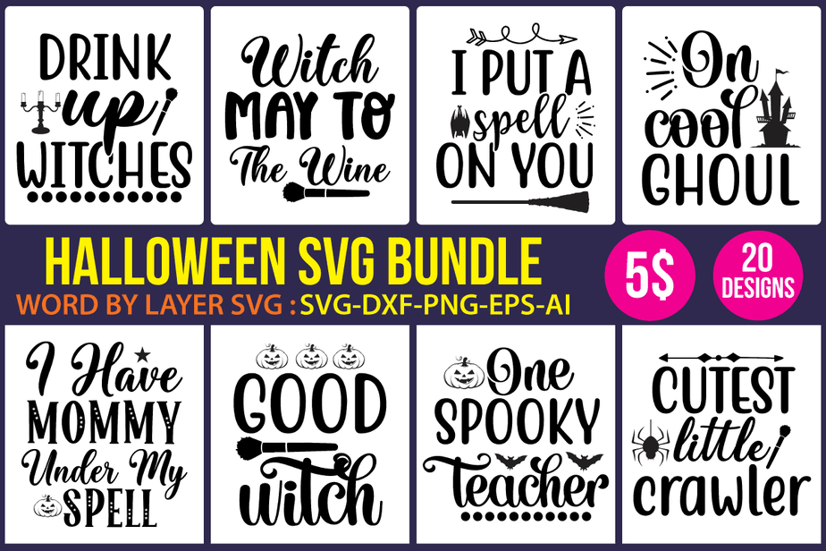 Halloween Svg Bundle, Halloween Vector, Sarcastic Svg, Dxf Eps Png ...