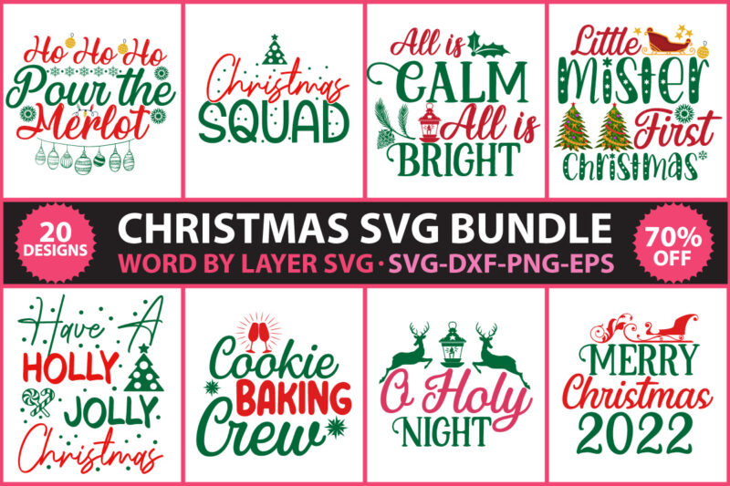 Christmas vector t-shirt design Bundle, Christmas SVG Bundle, Winter svg, Santa SVG, Holiday, Merry Christmas, Christmas Bundle, Funny Christmas Shirt, Cut File Cricut, Christmas SVG Bundle, Winter svg, Santa SVG,