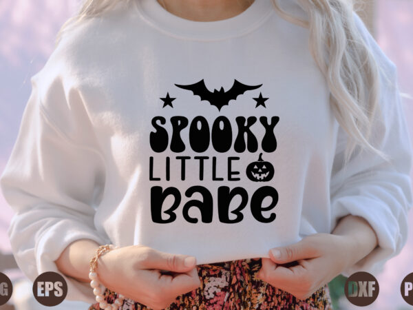 Spooky little babe t shirt template vector