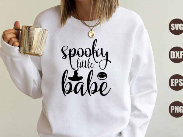 Spooky little babe t shirt template vector