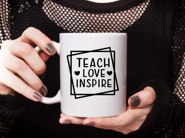 Teach love inspire t shirt designs for sale