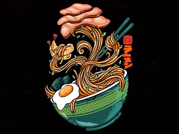 Bonsai ramen t shirt template