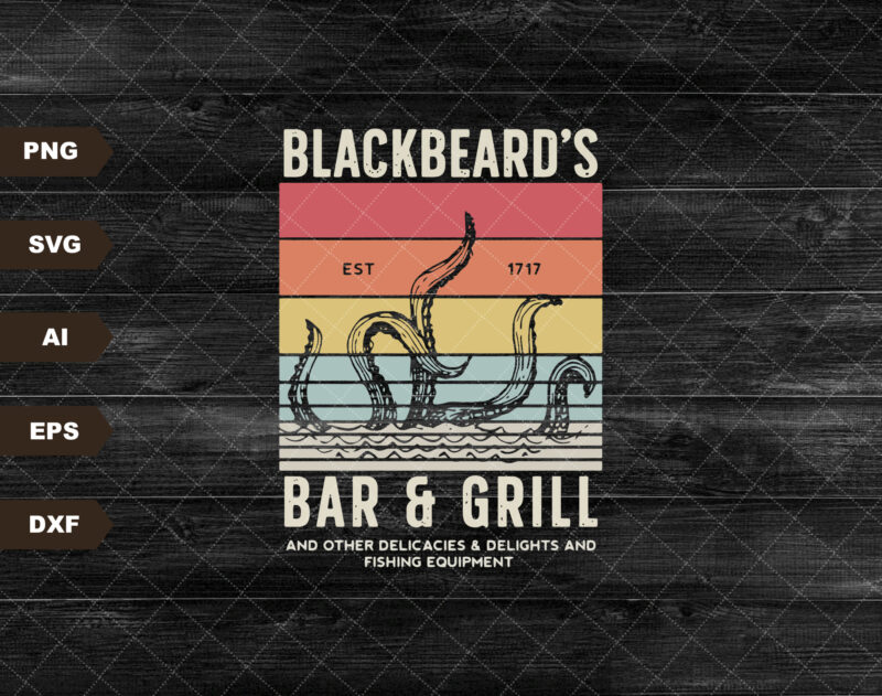 Black Beard’s Bar and Grill svg, Our Flag Means Death Est 1717 svg, LGBT svg