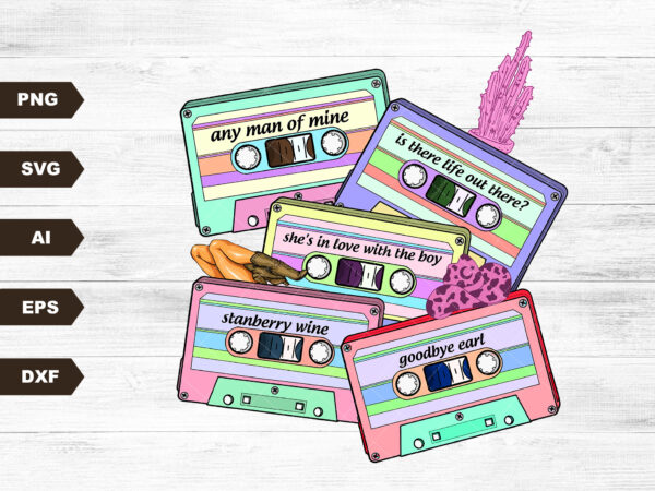 90s country cassette tapes | retro sublimations, western svg sublimation, designs downloads, svg clipart, shirt design, sublimation download