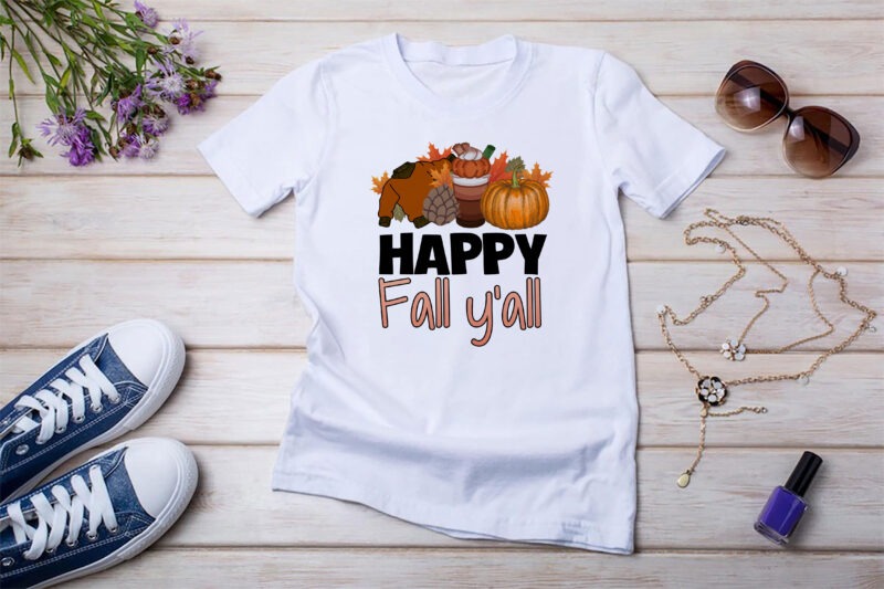 Happy Fall Sublimation Bundle Tshirt Design