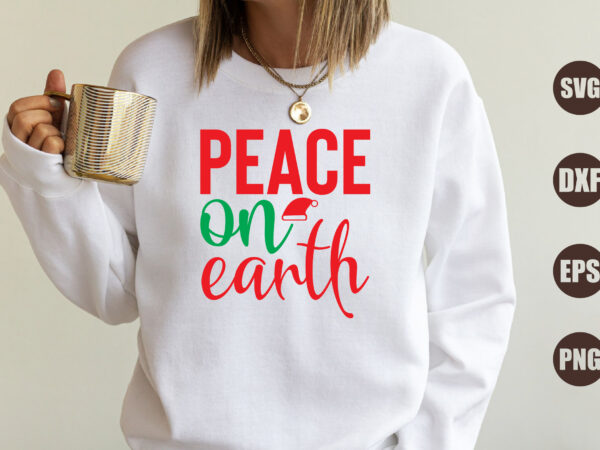 Peace on earth t shirt illustration