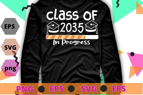 Class of 2035 grow with me first day of school graduation t-shirt design svg, class of 2035 grow with me png, first day of school graduation