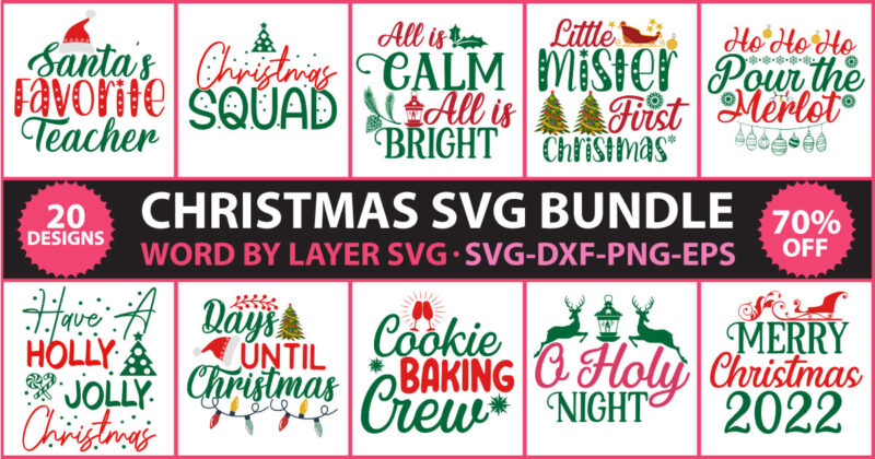 Christmas vector t-shirt design Bundle, Christmas SVG Bundle, Winter svg, Santa SVG, Holiday, Merry Christmas, Christmas Bundle, Funny Christmas Shirt, Cut File Cricut, Christmas SVG Bundle, Winter svg, Santa SVG,