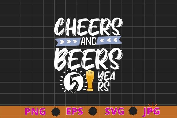 50th birthday t shirt, Cheers and beers to 50 years T-shirt design svg ...