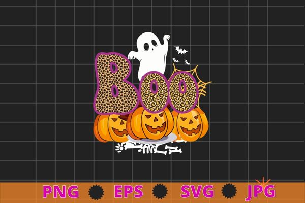 Boo halloween pumpkin funny ghost broken bone scary spider T-shirt design svg, Boo halloween, pumpkin, funny ghost, broken bone, scary spider,