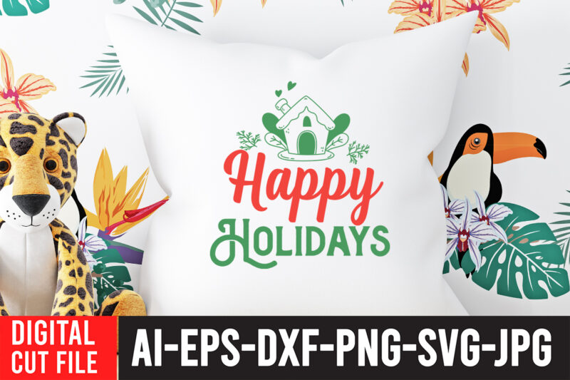 Happy Holidays T-shirt design,Christmas SVG Bundle, Winter svg, Santa SVG, Holiday, Merry Christmas, Christmas Bundle, Funny Christmas Shirt, Cut File Cricut, Christmas SVG Bundle, Winter svg, Santa SVG, Holiday, Merry