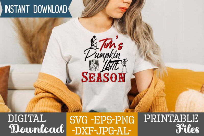 Tim's Pumpkin Latte Season SVG Design,good witch t-shirt design , boo! t-shirt design ,boo! svg cut file , halloween t shirt bundle, halloween t shirts bundle, halloween t shirt company